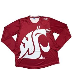 WSU Washington State Cougars Long Sleeve Shirt Men's XL Crimson Play To Score